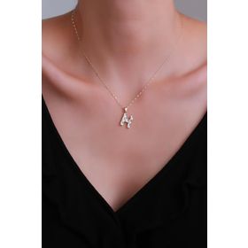 Bayar Gold 14 Ayar Küçük Füzyon H Harf Altın Kolye