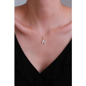 Bayar Gold 14 Ayar Küçük Füzyon H Harf Altın Kolye