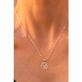 Bayar Gold 14 Ayar Soft G Harf Altın Kolye