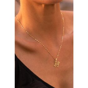Bayar Gold 14 Ayar Soft N Harf Altın Kolye