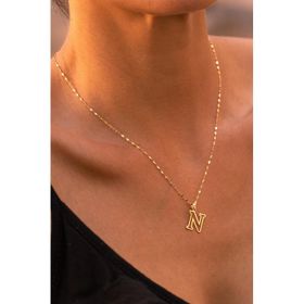 Bayar Gold 14 Ayar Soft N Harf Altın Kolye