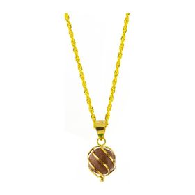 Bayar Gold Akik Kafesli Halat Burgu Kadın Kolye