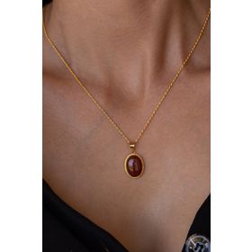 Bayar Gold KLYAKIK 14 Ayar Akik Kadın Altın Kolye