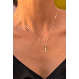 Bayar Gold KLYHRFSFTB 14 Ayar B Harfli Soft Altın Kolye