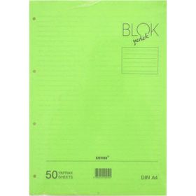 Bayındır A4 Çizgili 50 Yaprak Yeşil Klasör Yedeği