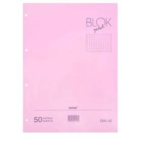Bayındır A5 Kareli 50 Yaprak Pembe Klasör Yedeği
