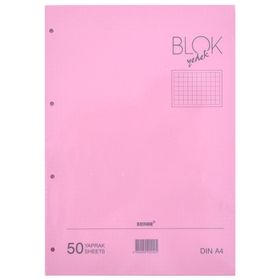 Bayındır Pembe A4 50 Yaprak Kareli Kolej Yedeği