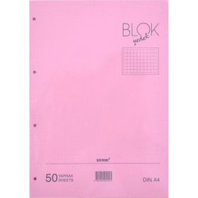 Bayındır Pembe A4 50 Yaprak Kareli Kolej Yedeği