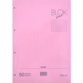 Bayındır Pembe A4 50 Yaprak Kareli Kolej Yedeği