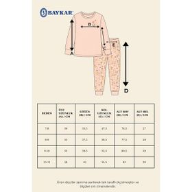 Baykar 9278 Pembe Kız Çocuk Pijama Takımı