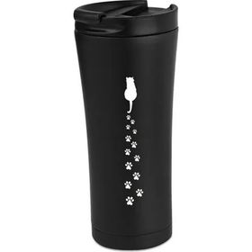 Baylar Kedi Patili Mug Mat Siyah 500 ml Termos Bardak