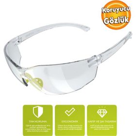 Baymax S-1100 Quattro Şeffaf Koruyucu Gözlük