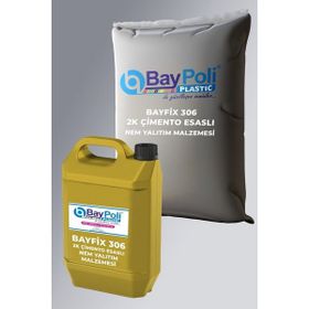 Baypoli Bayfix 306 -2K Çimento Esaslı 14 kg Plastik Kova Yalıtım İzolasyon Malzemesi ve 6 kg Plastik Bidon