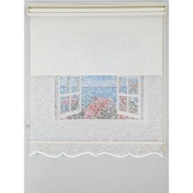 Bbb MT3048 Çift Mekanizmalı Bulut Desenli 90x260 cm Tül Stor Perde