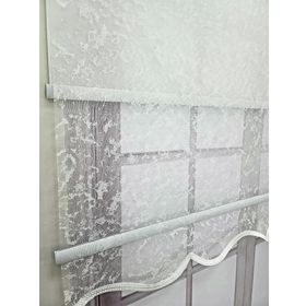 Bbb MT3048 Çift Mekanizmalı Bulut Desenli 90x260 cm Tül Stor Perde