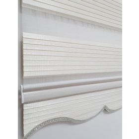 BBB MZ296 Geniş Pliseli Simli Zebra Stor Perde