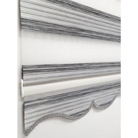 BBB MZ297 Geniş Pliseli Renk Geçişli Gri Zebra Stor Perde