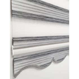 BBB MZ297 Geniş Pliseli Renk Geçişli Gri Zebra Stor Perde