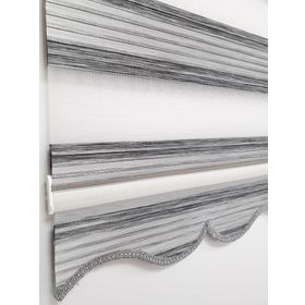 BBB MZ297 Geniş Pliseli Renk Geçişli Gri Zebra Stor Perde