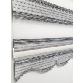 BBB MZ297 Geniş Pliseli Renk Geçişli Gri Zebra Stor Perde