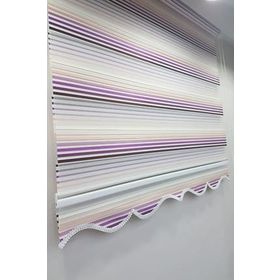 BBB MZ469-8605480630514 Pliseli Renk Geçişli Mürdüm Beyaz 100x200 cm Stor Zebra Perde