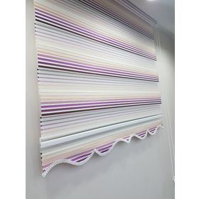 BBB MZ469-8605480632154 Pliseli Renk Geçişli Mürdüm Beyaz Zebra 150x200 cm Stor Perde