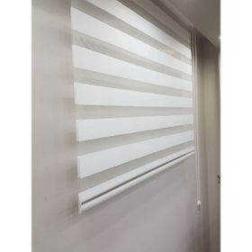 BBB MZ469 Pliseli Zebra MürdümBeyaz 200x200 cm Stor Perde