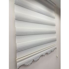 BBB MZ470 Pliseli Renk Geçişli Gri-Beyaz 140x200 Stor Zebra Perde