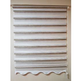 BBB MZ482 Pliseli Zebra Açık Kahve 200x260 cm Stor Perde