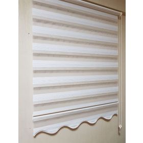 BBB MZ484 Mikro Pliseli Zebra Krem 190x200 cm Stor Perde