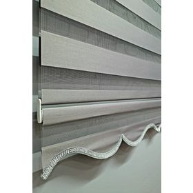 BBB MZ510 Brillant Gri Krem 80x200 cm Stor Perde