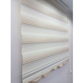 BBB MZ711-8605480656426 Pliseli Renk Geçişli Koyu Kahve Krem 110x200 cm Stor Zebra Perde