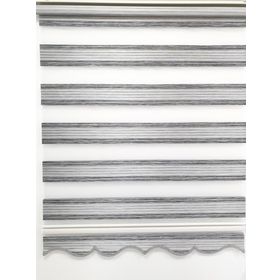 BBB MZ725 Simli Renk Geçişli Gri 100x260 Stor Zebra Perde