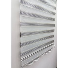 BBB MZ725 Simli Renk Geçişli Gri 120x260 Stor Zebra Perde