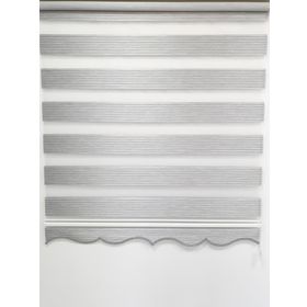 BBB MZ725 Simli Renk Geçişli Gri 140x200 Stor Zebra Perde