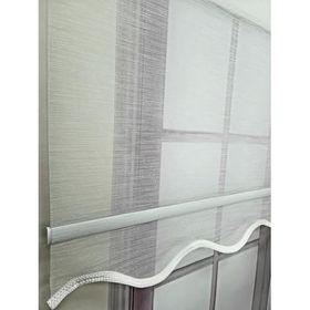 BBB TSK3002 130x260 Ekru Keten Kumaş Çift Mekanizmalı Tül Stor Perde