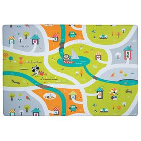 Bblüv Renkli Şehir 140x100x1 cm Mülti Oyun Halısı