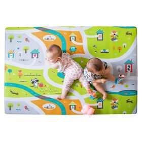 Bblüv Renkli Şehir 140x100x1 cm Mülti Oyun Halısı