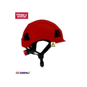 BBU Safety Equipment Kırmızı SP 9001 Yüksekte Çalışma Elektrikçi Bareti Dağcı Kaskı