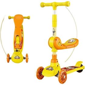 B&D Altın Sarısı Katlanabilir Oturmalı Denge Çocuk Scooter