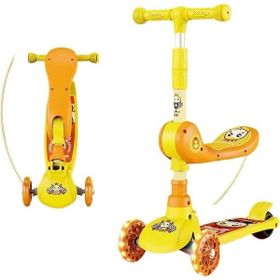 B&D Altın Sarısı Katlanabilir Oturmalı Denge Çocuk Scooter
