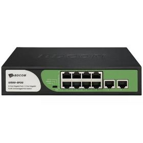BDCOM S1500-8P2G 8 Port Gigabit PoE Switch 8x PoE + 2x Gigabit Uplink 90W Yönetilemez Switch