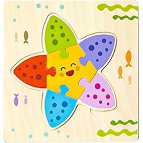 BDZ Mall DENIZYILDIZI-WT431C Çocuklar 3D Puzzle Montessori Oyuncak Erken Eğitim Karikatür Hayvan Öğrenme Ahşap Yapboz