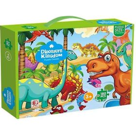 BDZ Mall Dinozor Krallığı 180 Adet Çocuk Bulmaca Oyuncakları Eğitim 3-12 Yaşında Uygun Ahşap Yapboz