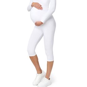 Be Mammy BE20-229 Pamuklu Beyaz Kadın Hamile Taytı