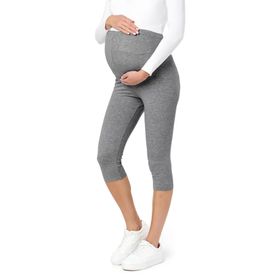 Be Mammy BE20-229 Pamuklu Gri Kadın Hamile Taytı