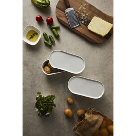 Be Original Pera 20 cm 2'li Oval Kapaklı Fırın & Saklama Kabı