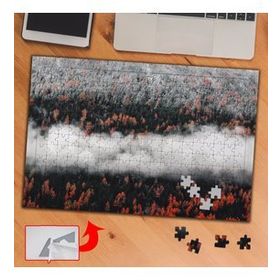BE6E7 Sisli Kırmızı Yapraklı Çalı 240 Parça Puzzle Yapboz Tablo