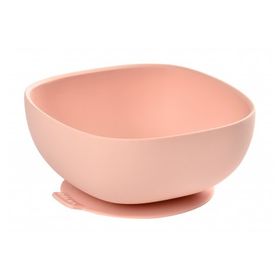 Beaba Pink Silikon Vakumlu Kase