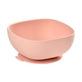 Beaba Pink Silikon Vakumlu Kase
